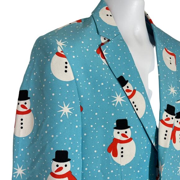 Tipsy Elves Winter Holiday Snowman 2 Piece Ugly Christmas Suit Size 40 - Picture 3 of 6